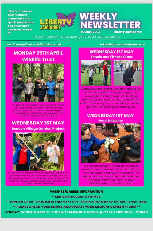 Weekly Newsletter 13th May 2024 Liberty Jamboree